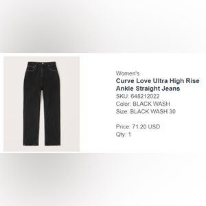 Abercrombie High Rise Mom Jean